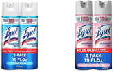 Lysol 2x19oz Crisp Linen + 2x19oz Early Morning Breeze Disinfectant Spray Bundle