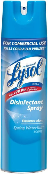Professional Lysol Disinfectant Spray, Spring Waterfall, 228oz (12X19oz)