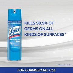 Professional Lysol Disinfectant Spray, Spring Waterfall, 228oz (12X19oz)