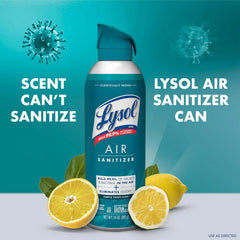 Lysol Air Sanitizer with Bacterial Odor Eliminator for Home & Office, Air Freshener Alternative, Simple Fresh Scent, 10 oz (Pack of 3)